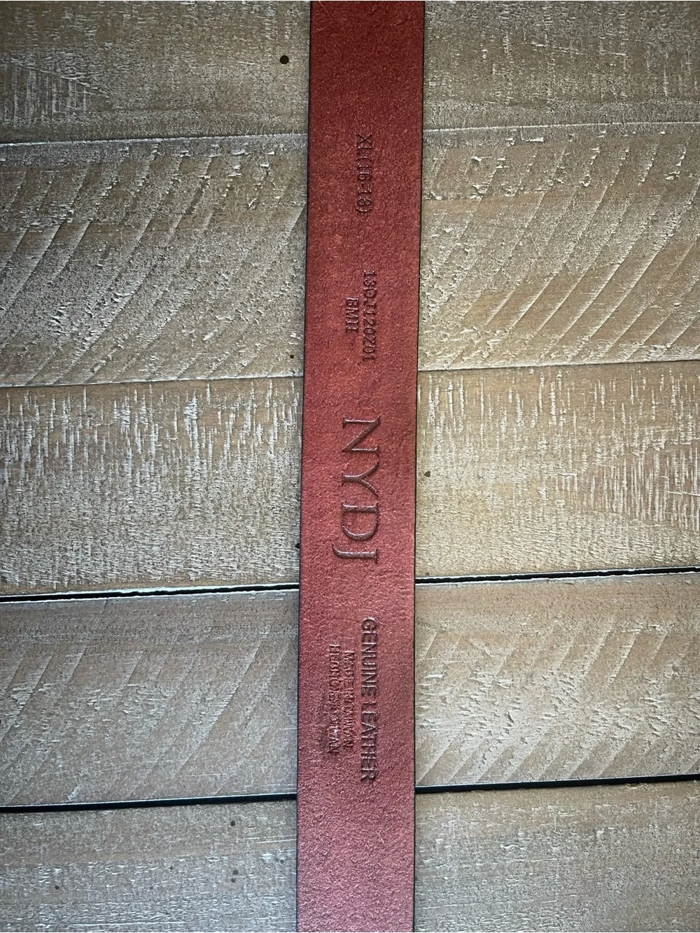 NYDJ Black Belt with Red Interior and Antique Brass Buckle